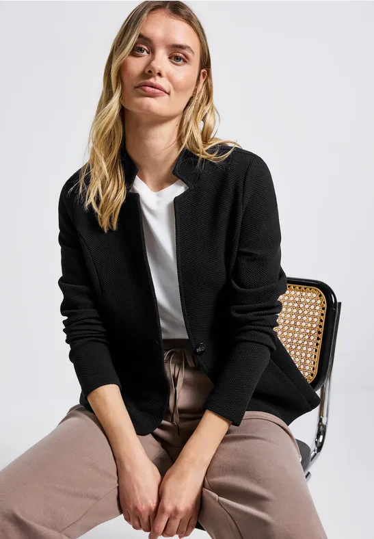 Jacquard Blazer Black