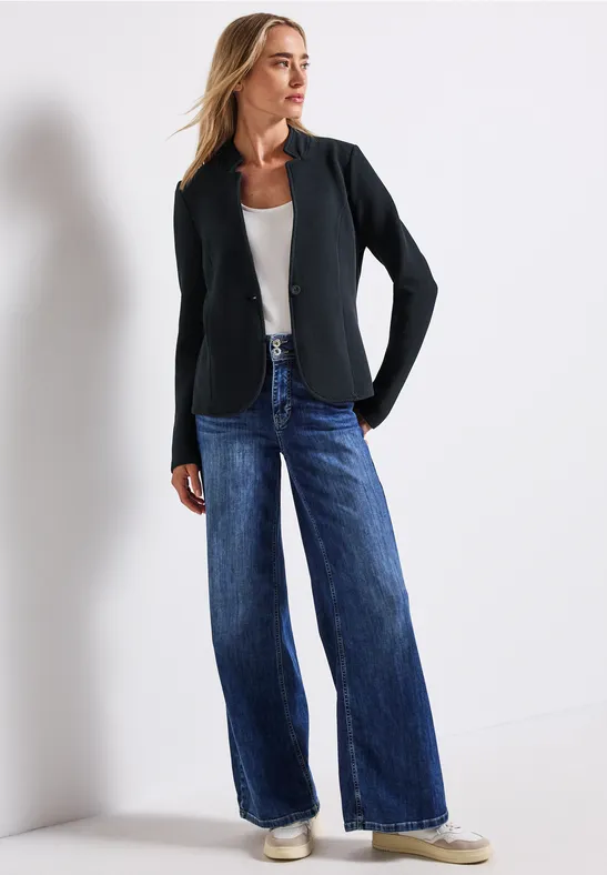 Jacquard blazer deepwater blue