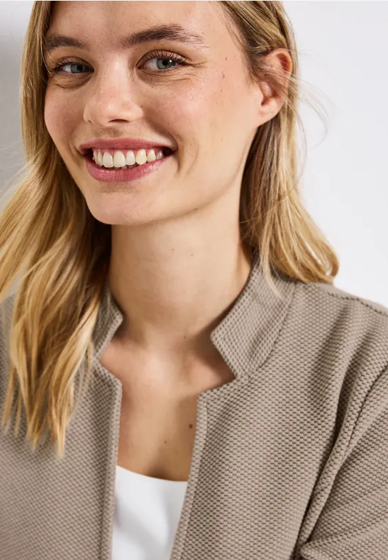 Jacquard Blazer morning beige mel.