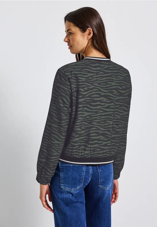 Gemusterter Blouson mid green