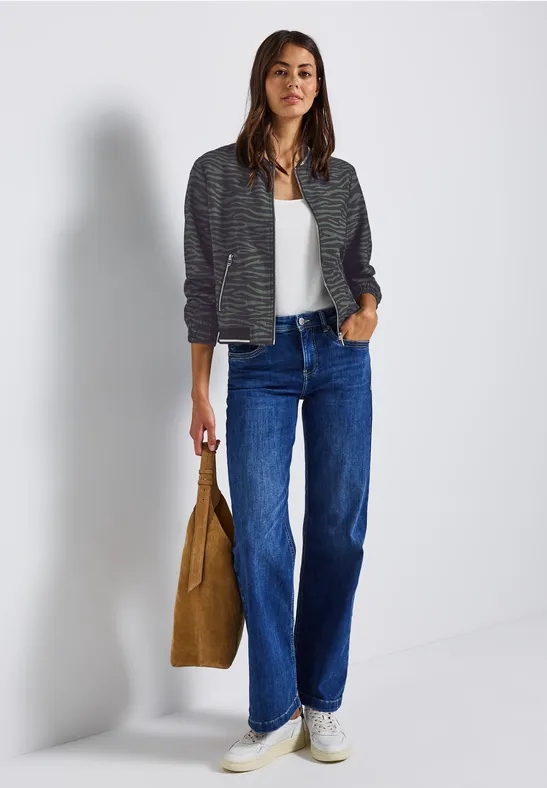 Gemusterter Blouson mid green