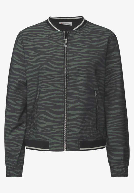 Gemusterter Blouson mid green