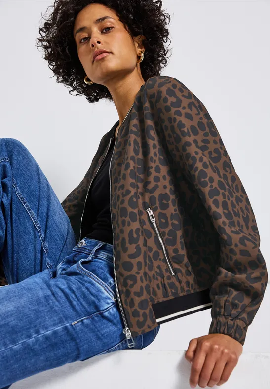 Blouson à motifs pecan brown