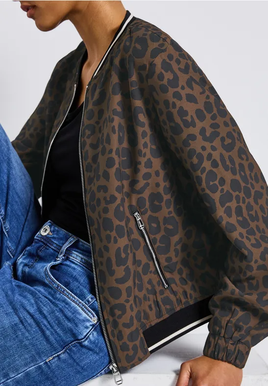 Blouson à motifs pecan brown