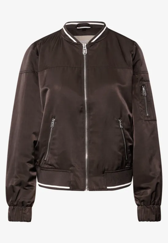 Satijnen blouson deep roast brown
