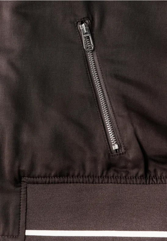 Satijnen blouson deep roast brown