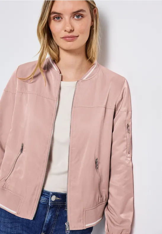 Satijnen blouson faded rose