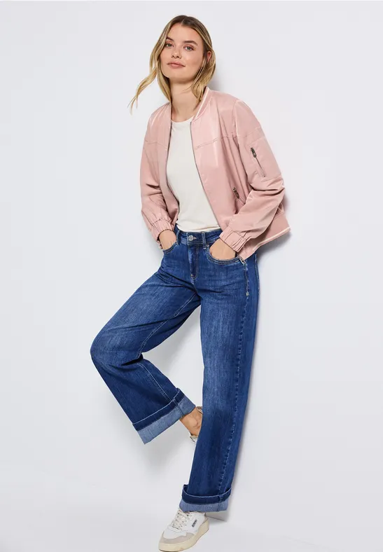 Satijnen blouson faded rose