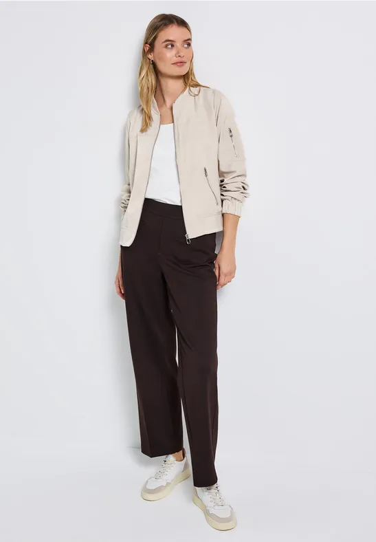 Satijnen blouson malted beige