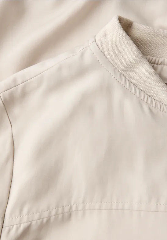 Satijnen blouson malted beige