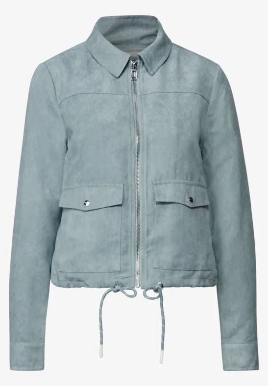 Corduroy jas met rits arona blue