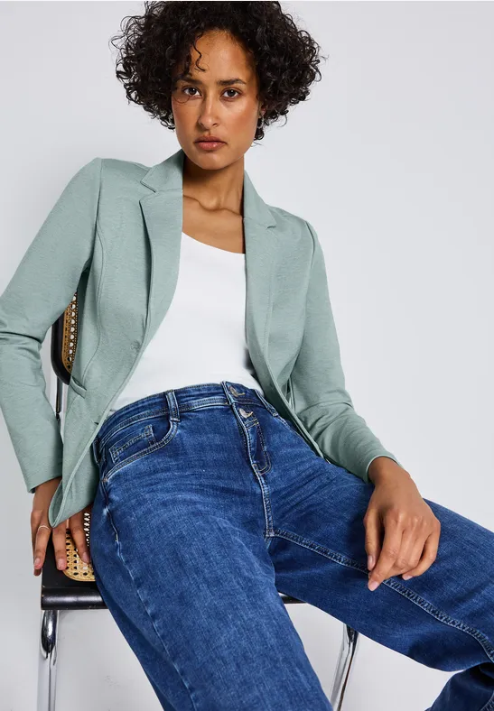 Basis blazer nile blue mel.