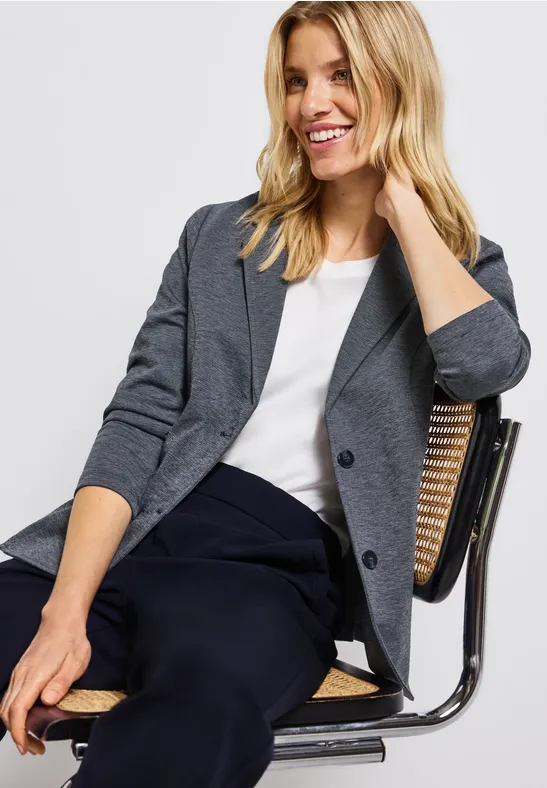 Basic Blazer deep blue melange