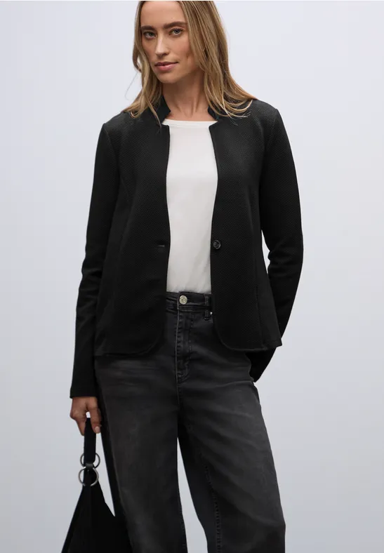 Jacquard blazer Black