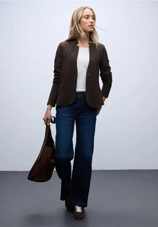 Jacquard Blazer deep roast brown