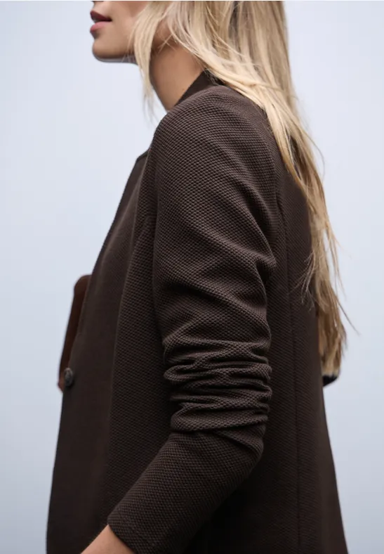 Jacquard Blazer deep roast brown