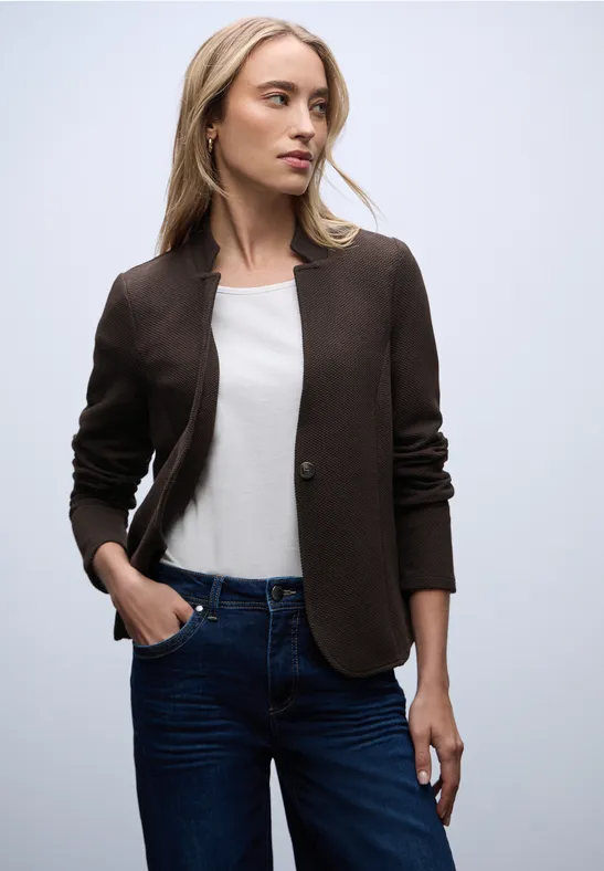 Jacquard Blazer deep roast brown