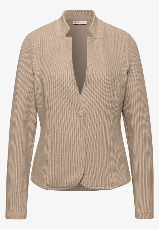 Jacquard blazer sanded beige