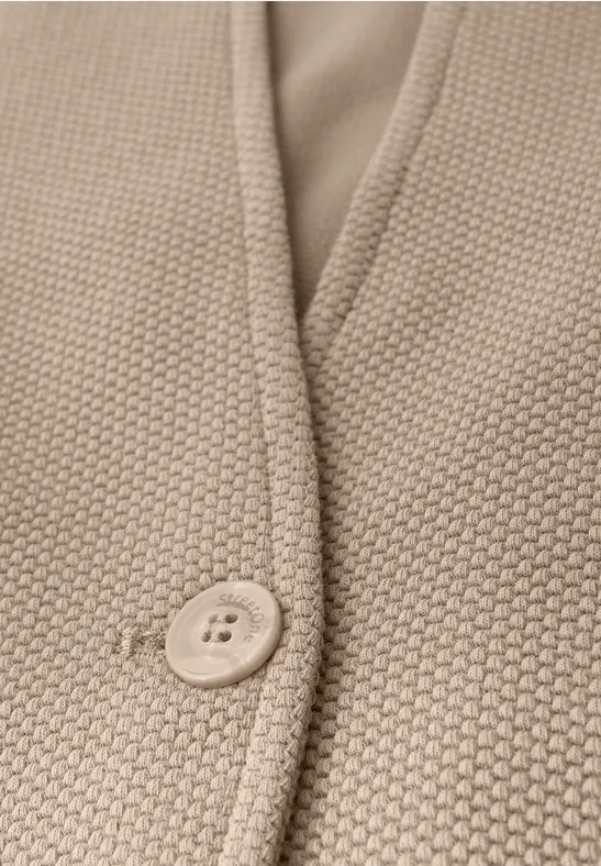 Jacquard blazer sanded beige