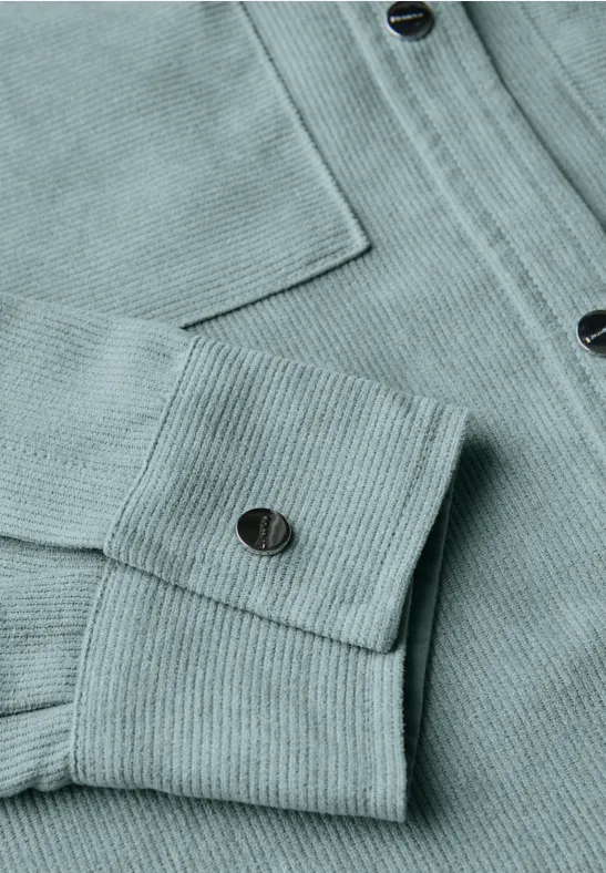 Kort mini corduroy overhemd arona blue