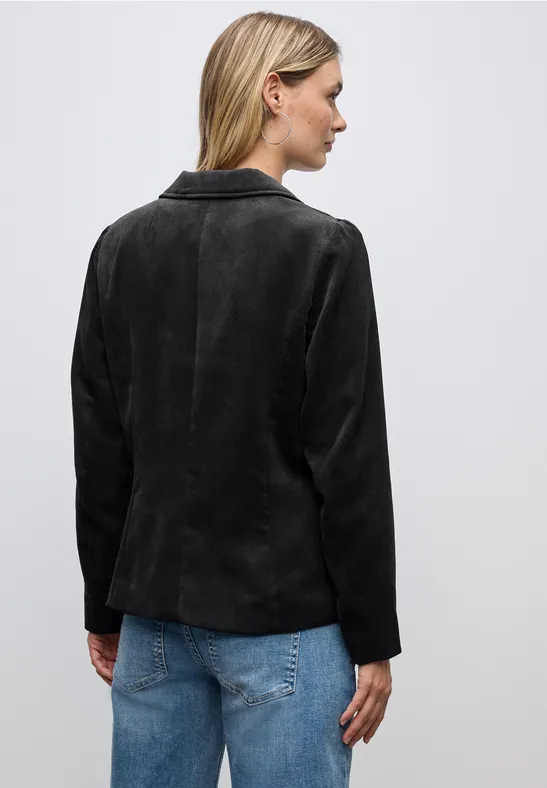 Blazer en velours côtelé Black
