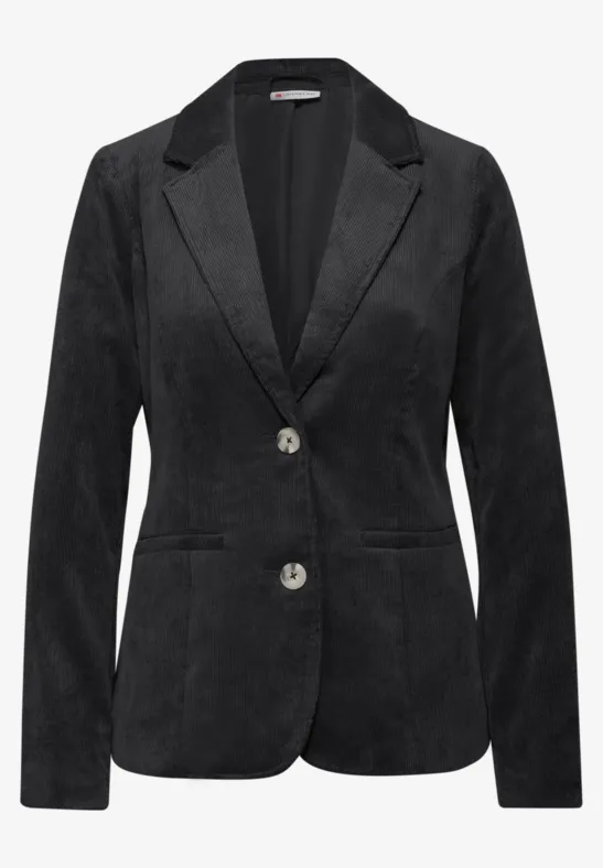 Blazer en velours côtelé Black