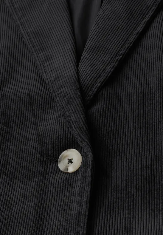 Blazer en velours côtelé Black