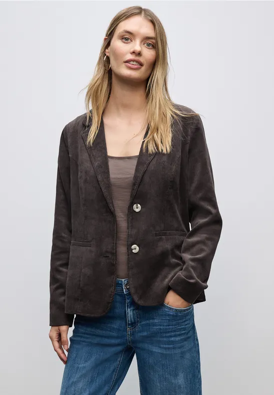Blazer en velours côtelé deep roast brown