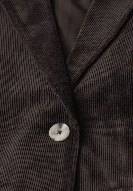 Blazer en velours côtelé deep roast brown