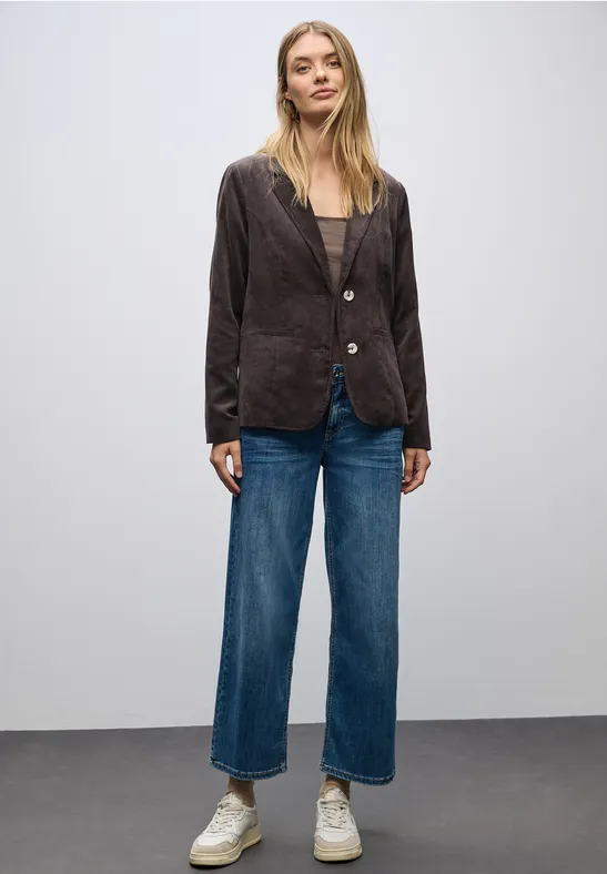 Blazer en velours côtelé deep roast brown