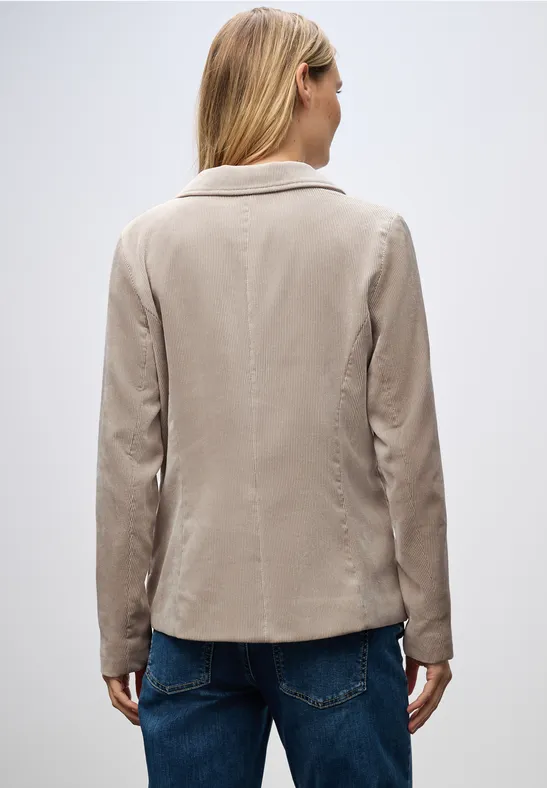 Blazer en velours côtelé morning beige