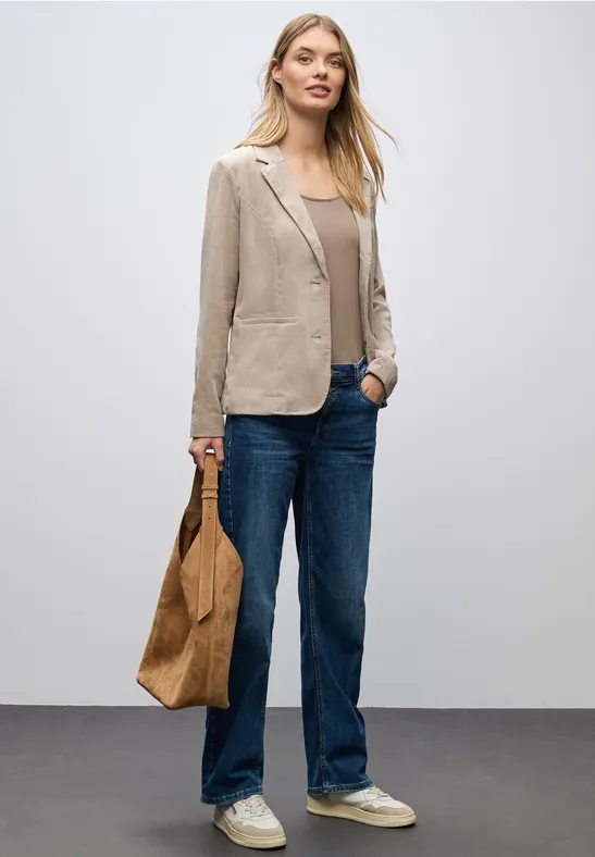 Blazer en velours côtelé morning beige