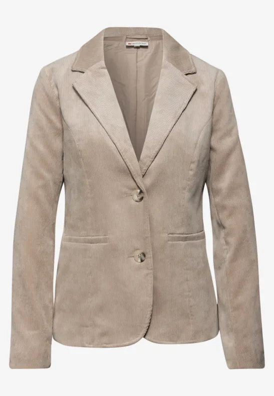 Blazer en velours côtelé morning beige