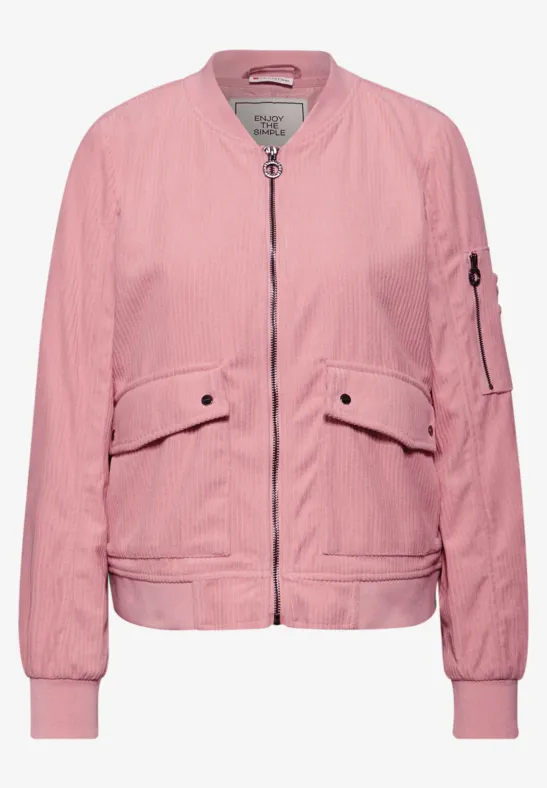 Zachte corduroy blouson powder pink