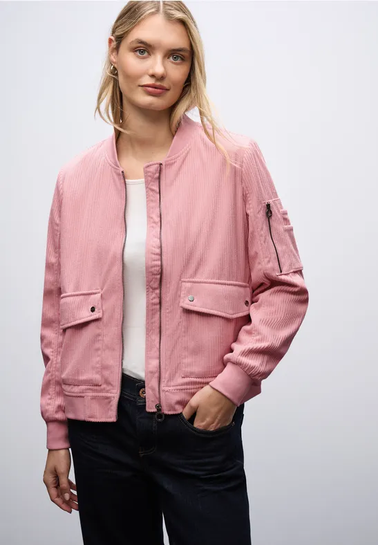 Zachte corduroy blouson powder pink