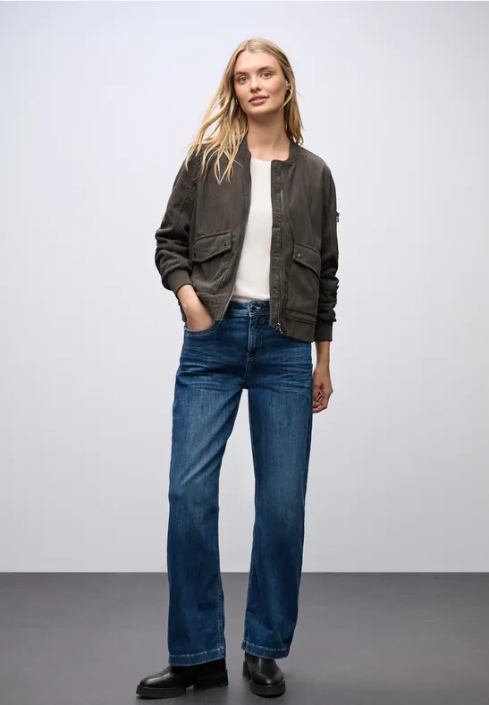 Zachte corduroy blouson darkest brown