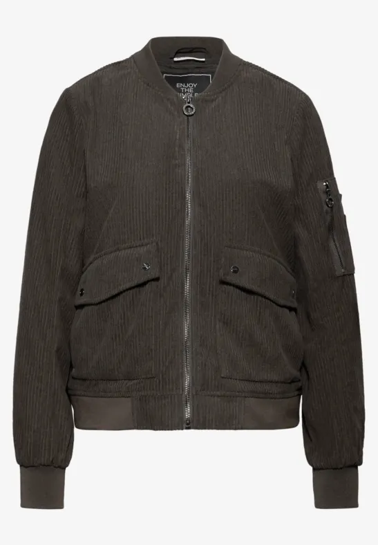 Zachte corduroy blouson darkest brown