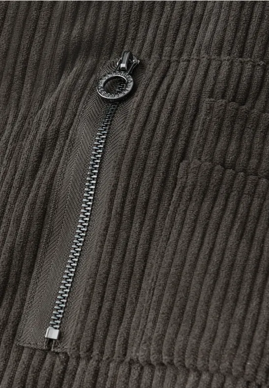 Zachte corduroy blouson darkest brown