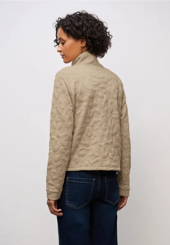 Leo jacquard jas sanded beige mel.