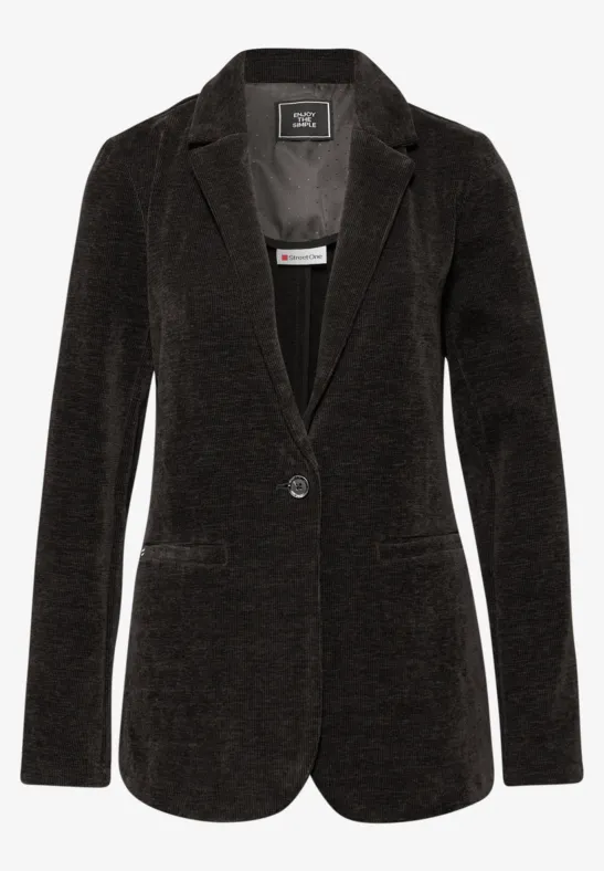 Sztruksowa marynarka szenilowa darkest brown