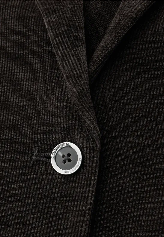 Sztruksowa marynarka szenilowa darkest brown