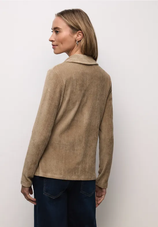 Blazer en velours côtelé doux mocha glow