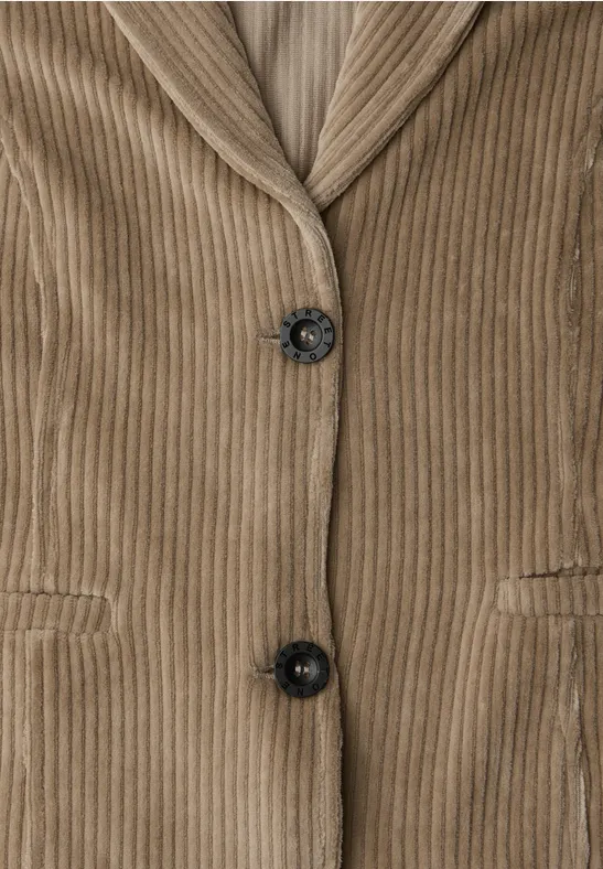 Blazer en velours côtelé doux mocha glow