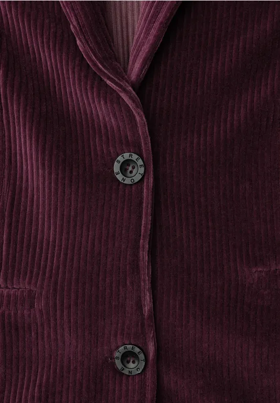 Blazer en velours côtelé doux Jazz Berry