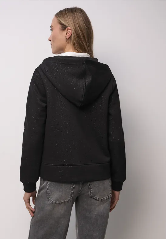 Glitzernde Sweatjacke Black