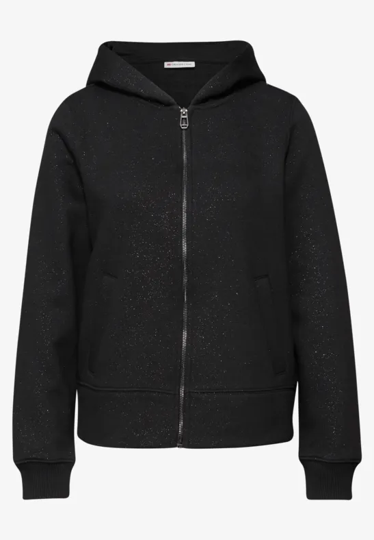 Glitzernde Sweatjacke Black