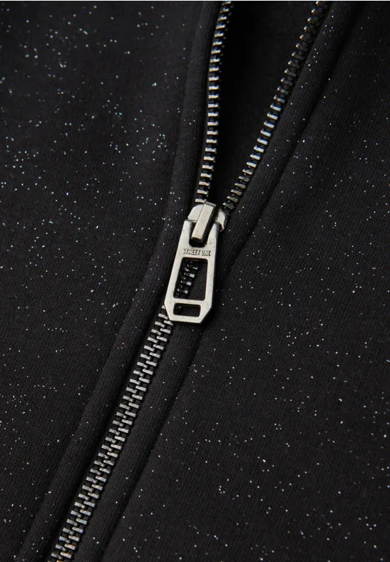 Glitzernde Sweatjacke Black