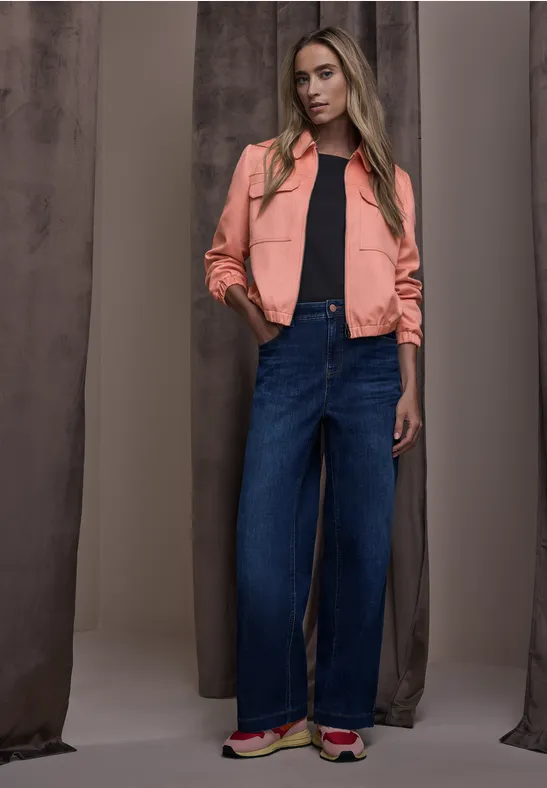 Kort velours jack light apricot