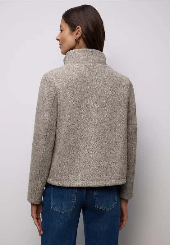 Jacke mit Stehkragen light terra mocha mel.