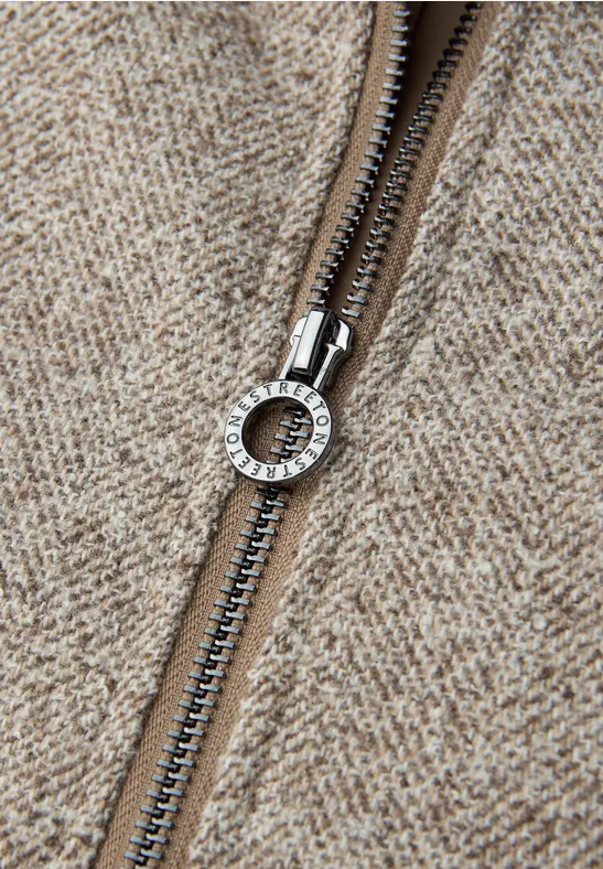 Jacke mit Stehkragen light terra mocha mel.